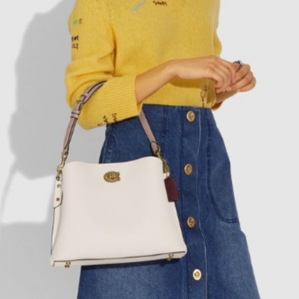 COACH Color-Block Leather Willow Shoulder Bag, like new!